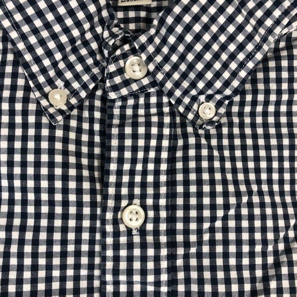 J. Crew Shirt Mens Extra Large Blue White Gingham Oxford Button‎ Up Preppy Slim - Picture 2 of 7